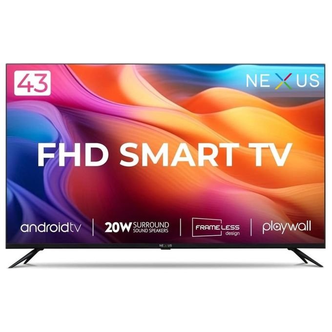 Share this product Official Store Pay on Delivery Nexus 43" Inch Digital Ultra Slim Smart Andriod Frameless LED FHD TV( NX-TV43 F645D (K)) +Free wall bracket + 2 years Warranty
