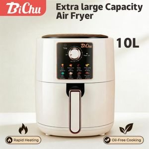 BiChu 10L Air Fryer Easy to Use Mechanical Knob – Elderly-Friendly with Visual Cooking Modes，80% Less Oil Oil‑Free Healthy Cooking for Daily Snacks & Meat Meals