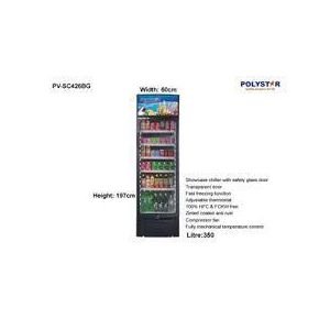 Polystar 450 Liters Showcase/Beverage Chiller with light