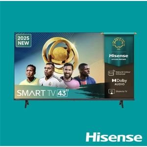 Hisense 43-Inch Smart LED TV + Netflix +YouTube 2025 Model with apple homekit and Airplay