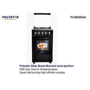 Polystar 4 Burner Automatic Gas Cooker (4 + 0) With Oven