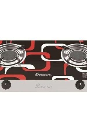 BURNER Boscon Infrared Tabletop Tempered Glass 2 Burners Gas Cooker-Auto Ignition